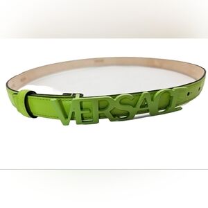 VERSACE LOGO LEATHER BELT SZ 85/34